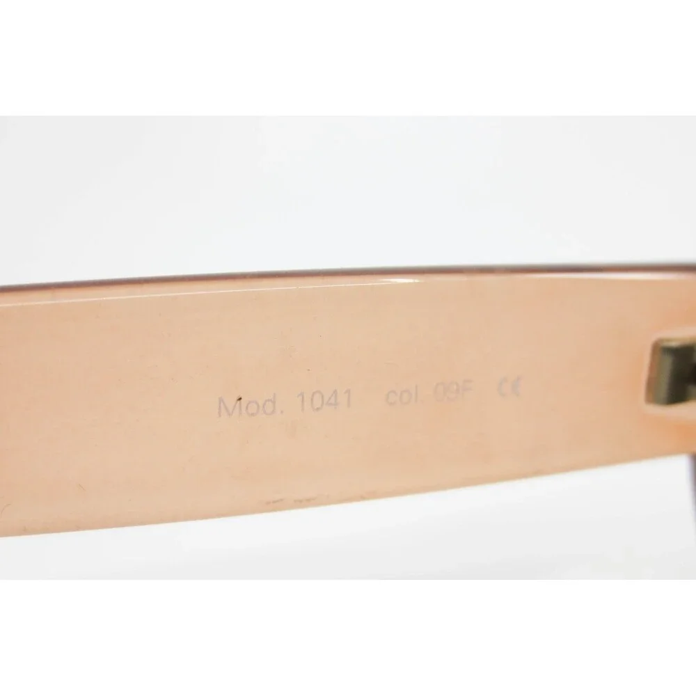 Fratelli Lozza 1041 Sunglasses Peach Amber Rectangle Made in Italy Vintage 09F